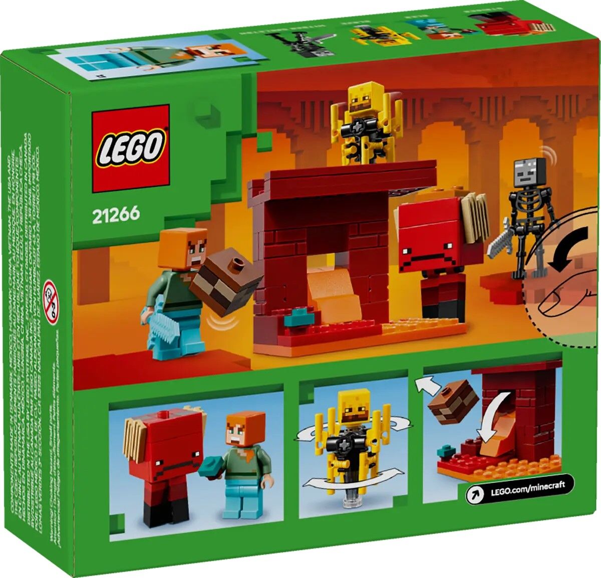 Конструктор LEGO Minecraft Битва з лавою у Незері (21266)