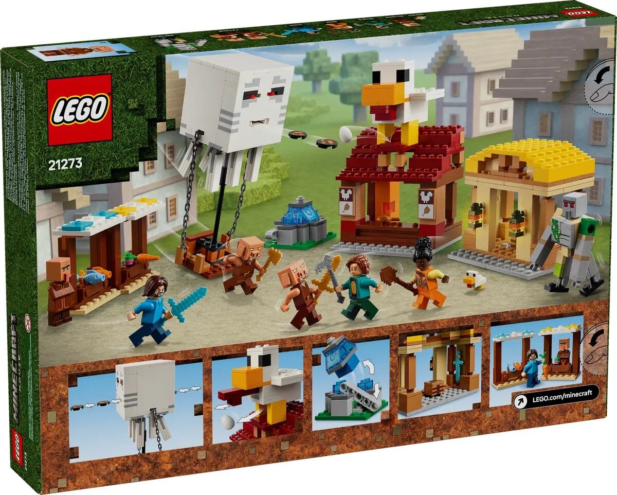 Конструктор LEGO Minecraft Напад на село з повітряною кулею Ґаст (21273)
