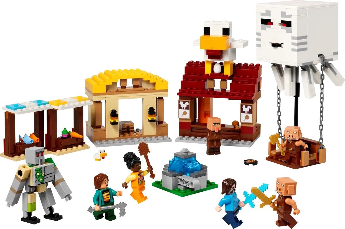 Конструктор LEGO Minecraft Напад на село з повітряною кулею Ґаст (21273)