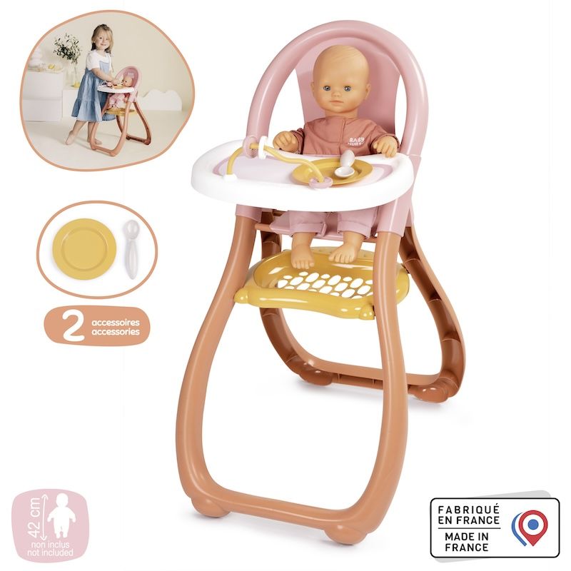 Стільчик для годування Smoby Бебi Ньорс Терракотова пудра (7600220388)