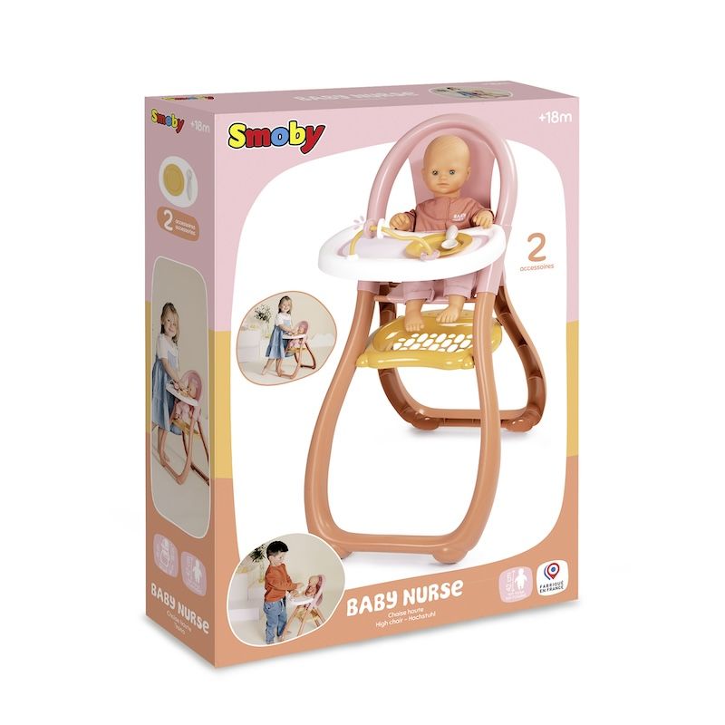 Стільчик для годування Smoby Бебi Ньорс Терракотова пудра (7600220388)