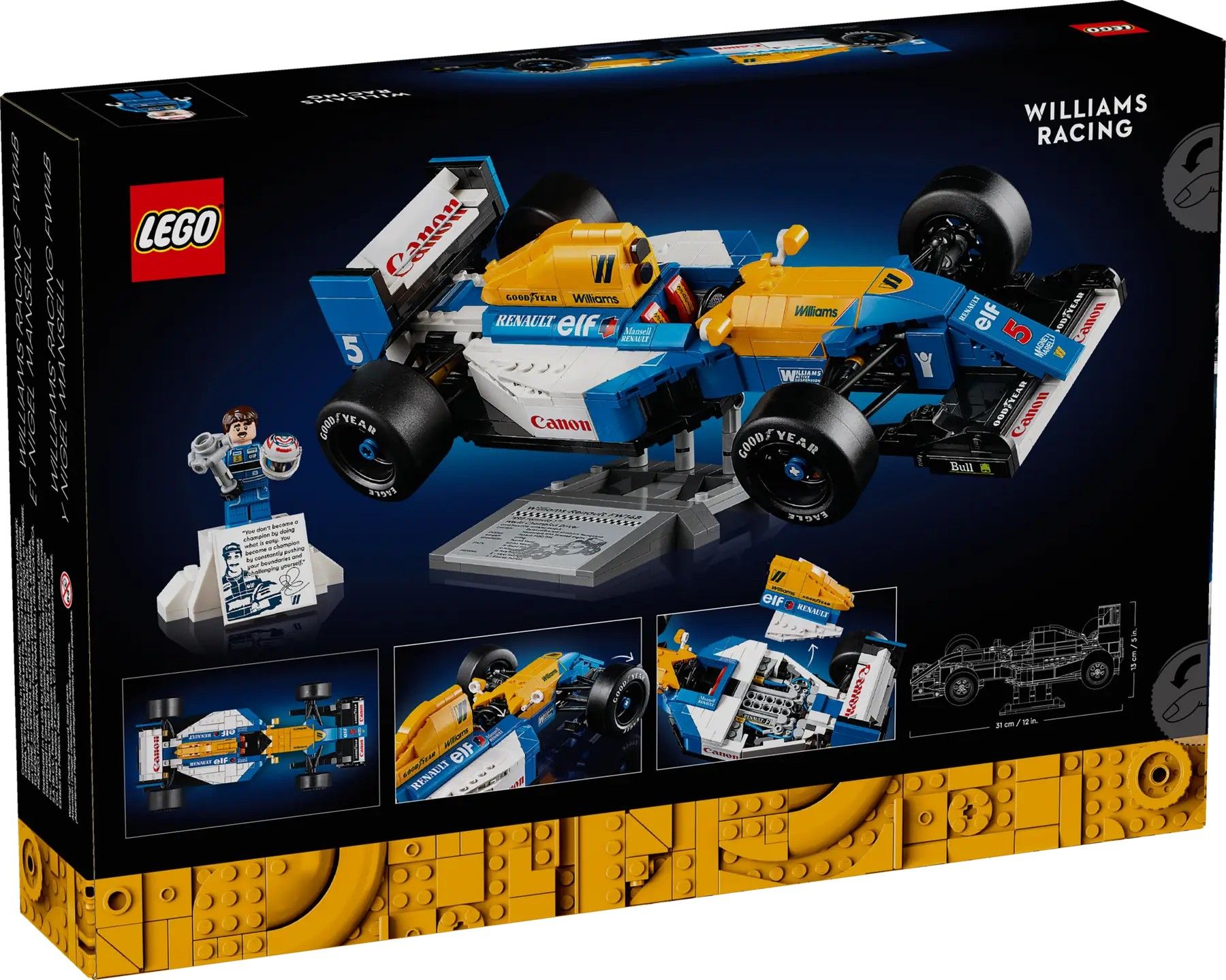 Конструктор LEGO Icons Williams Racing FW14B і Найджел Менселл (10353)