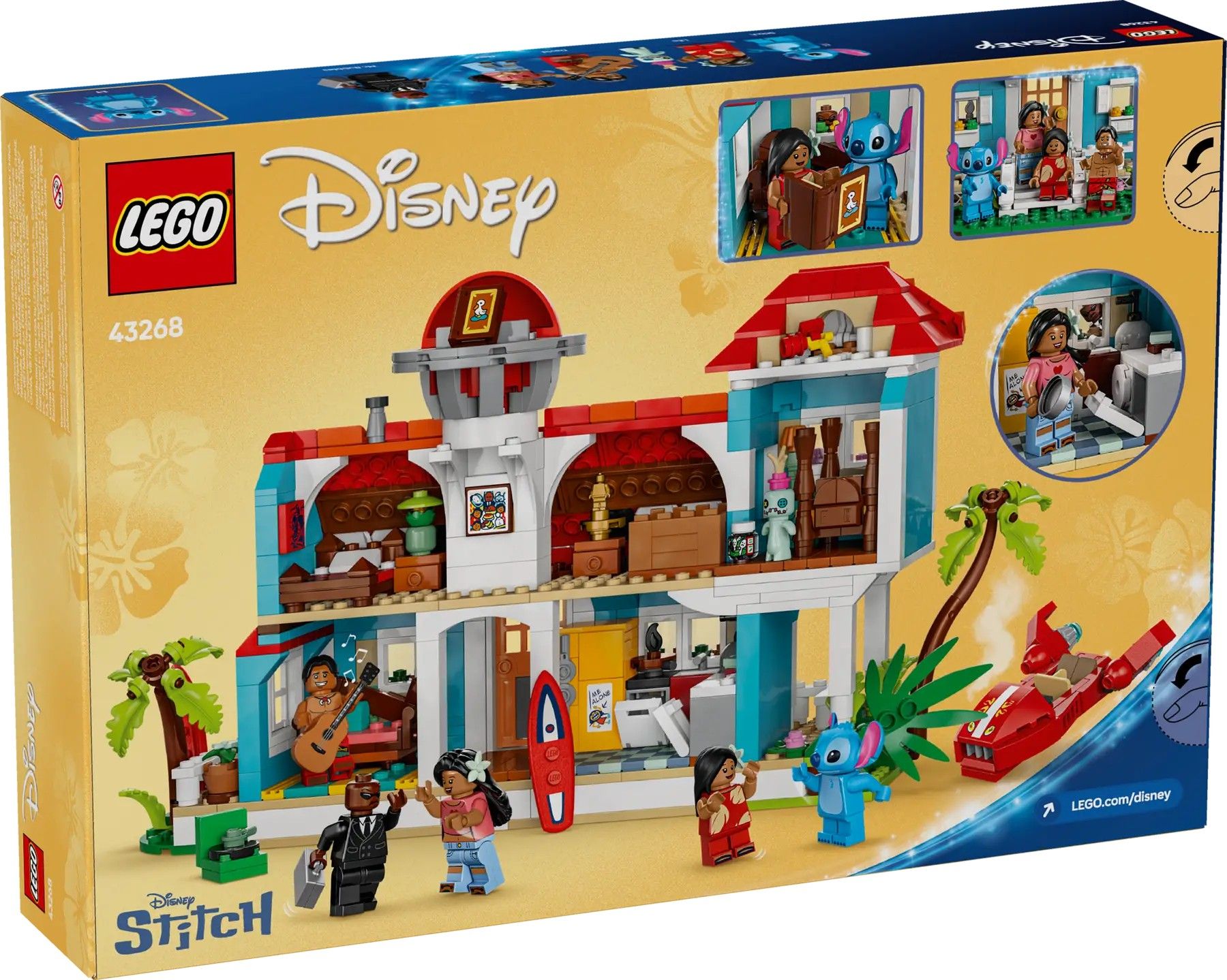 Конструктор LEGO Disney Пляжний будинок Ліло і Стіч (43268)