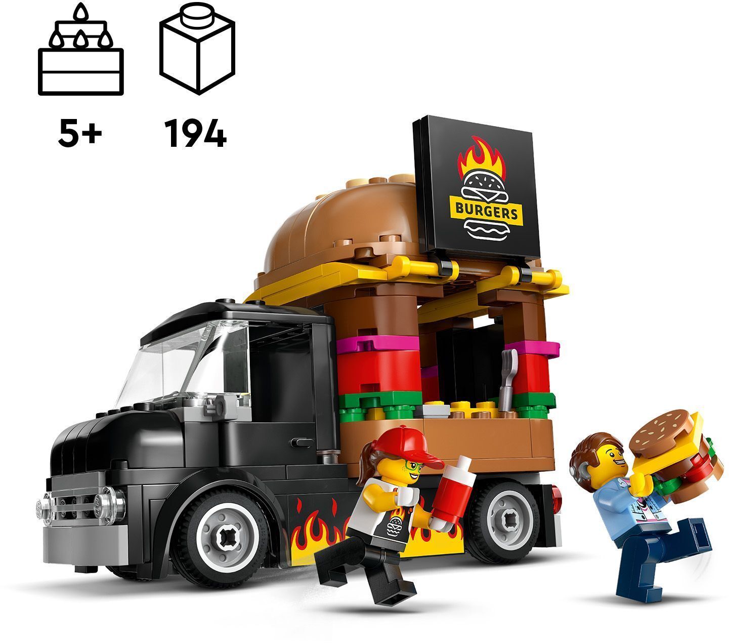 Конструктор LEGO City Вантажівка з гамбургерами (60404)