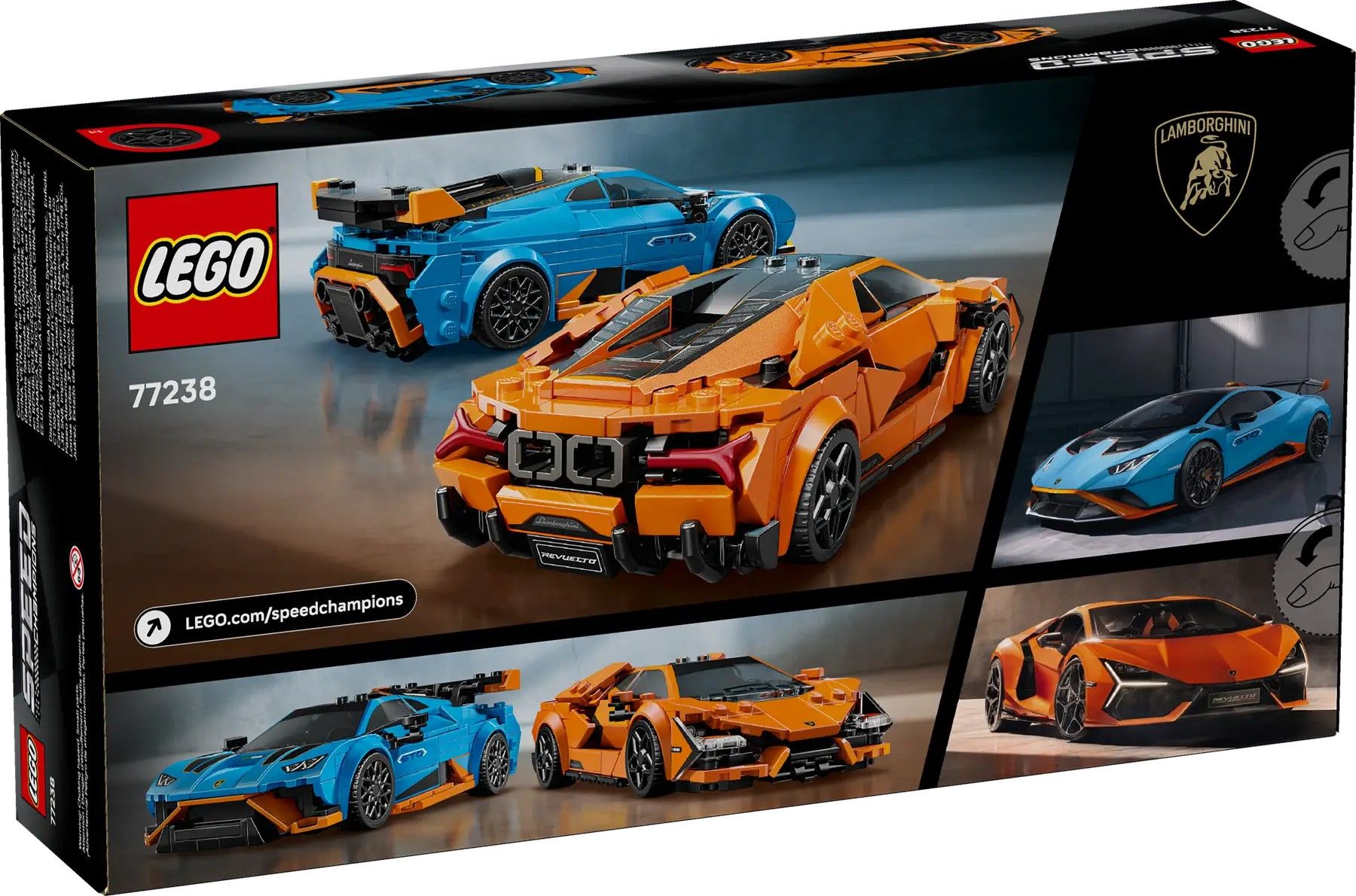 Конструктор ​LEGO Speed Champions Lamborghini Revuelto та Huracan STO (77238)