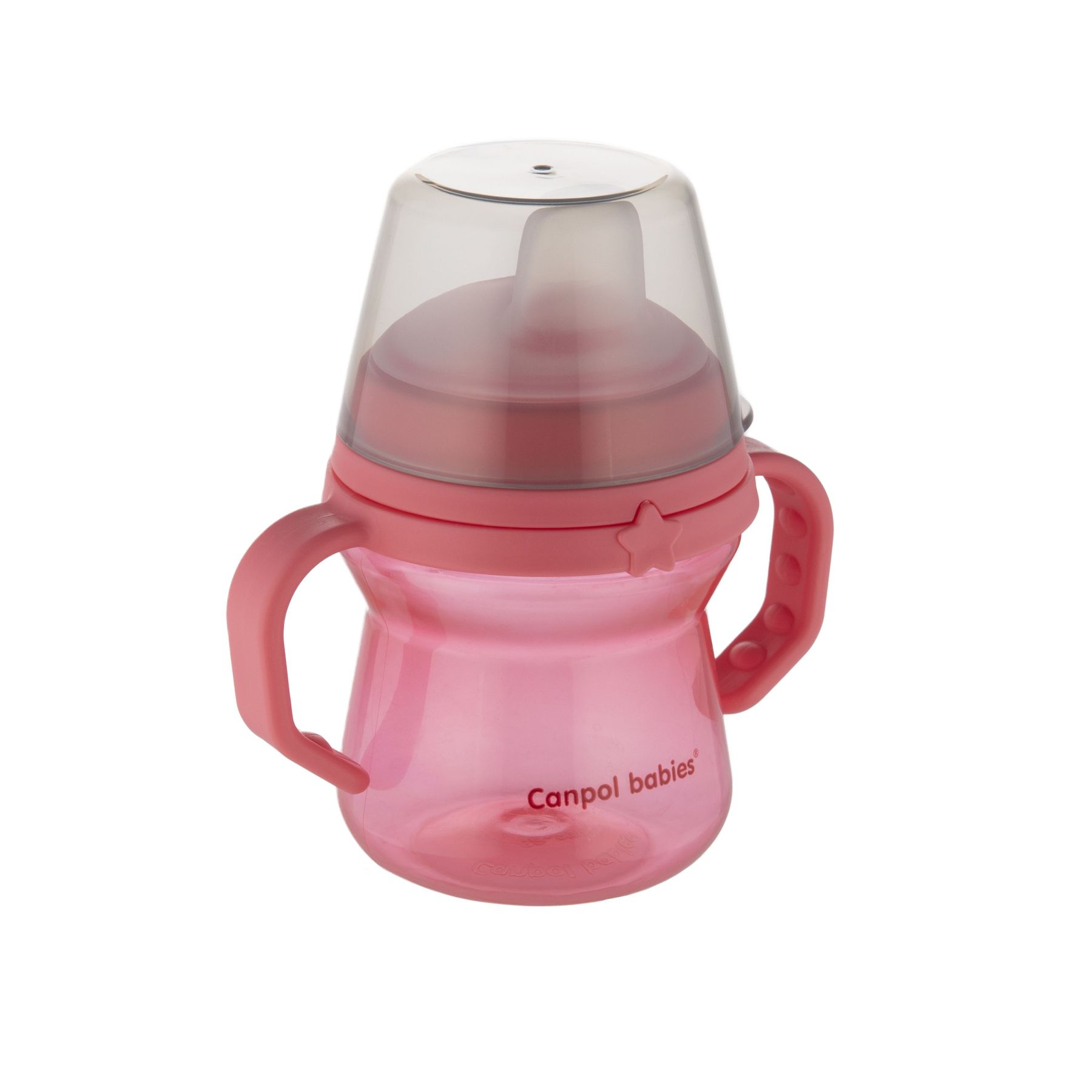 Canpol babies Кружка тренувальна з силіконовим носиком FirstCup 150 мл - рожева