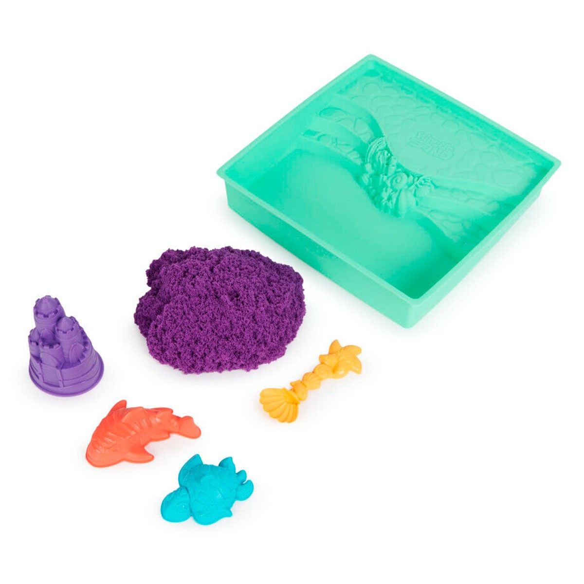 Набір піску для дитячої творчості - KINETIC SAND V2 ЗАМОК З ПІСКУ (фіолетовий, 454 g, аксес.)
