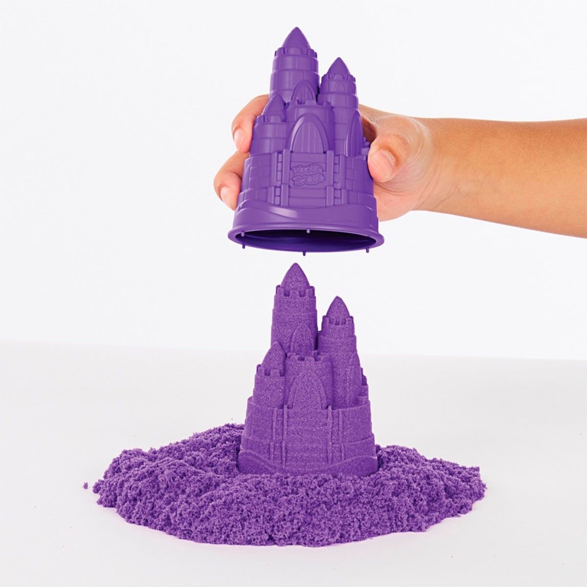 Набір піску для дитячої творчості - KINETIC SAND V2 ЗАМОК З ПІСКУ (фіолетовий, 454 g, аксес.)