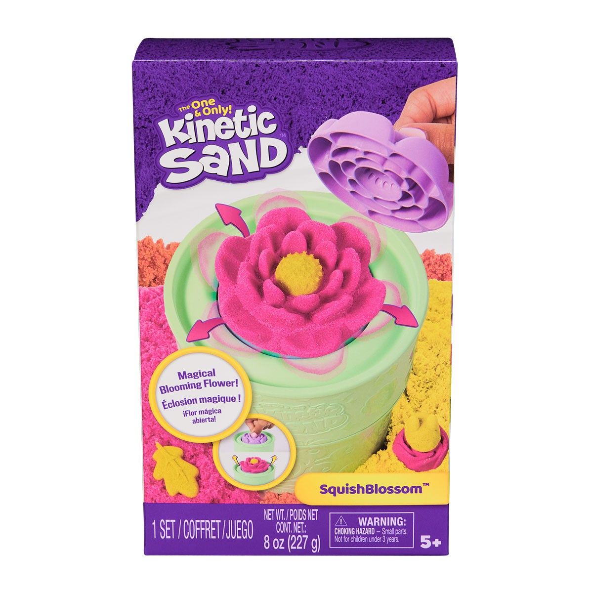 Набір піску для творчості - KINETIC SAND КАЗКОВІ КВІТИ (2 кольори, 227 g, аксес.)