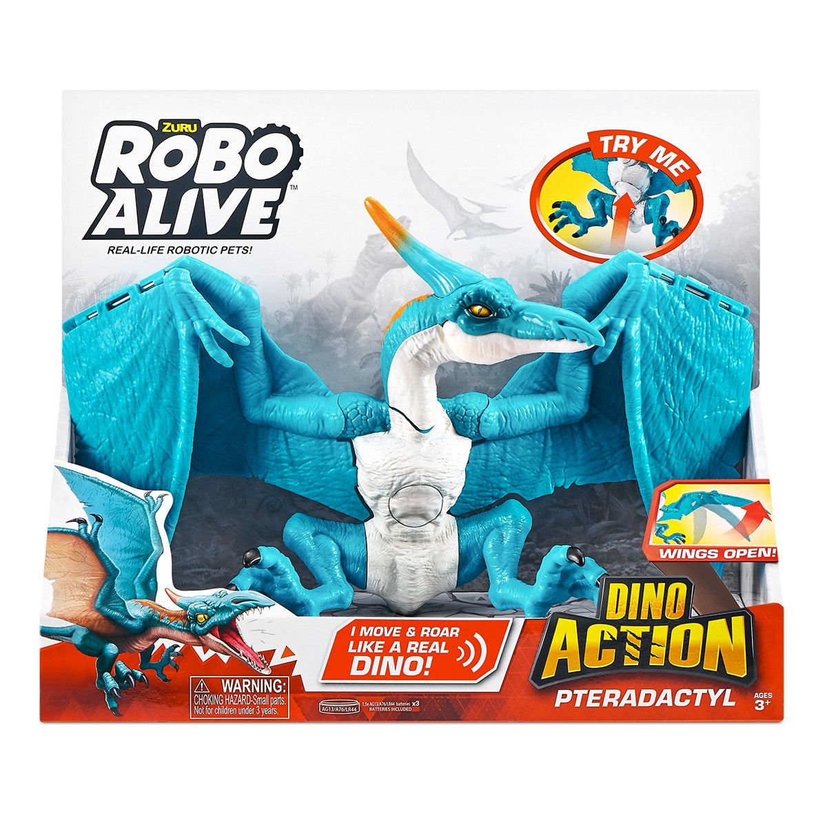 Інтерактивна іграшка ROBO ALIVE серії "Dino Action" - ПТЕРОДАКТИЛЬ