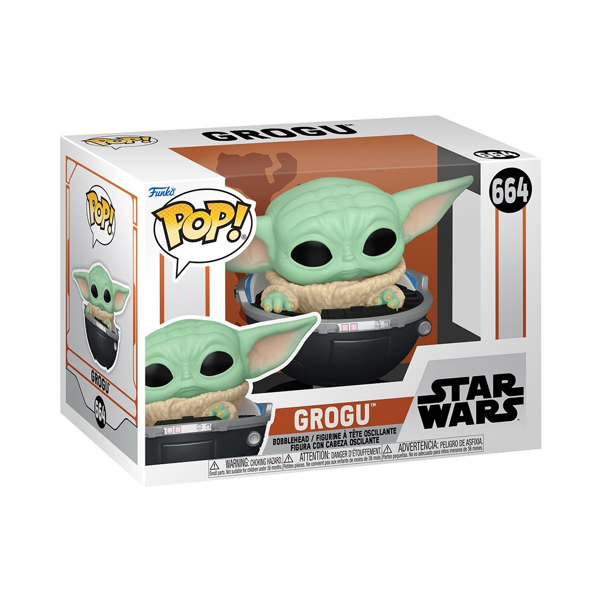 Ігрова фігурка FUNKO POP! серії "Мандалорець" - МАЛЮК ҐРОГУ У ВІЗОЧКУ
