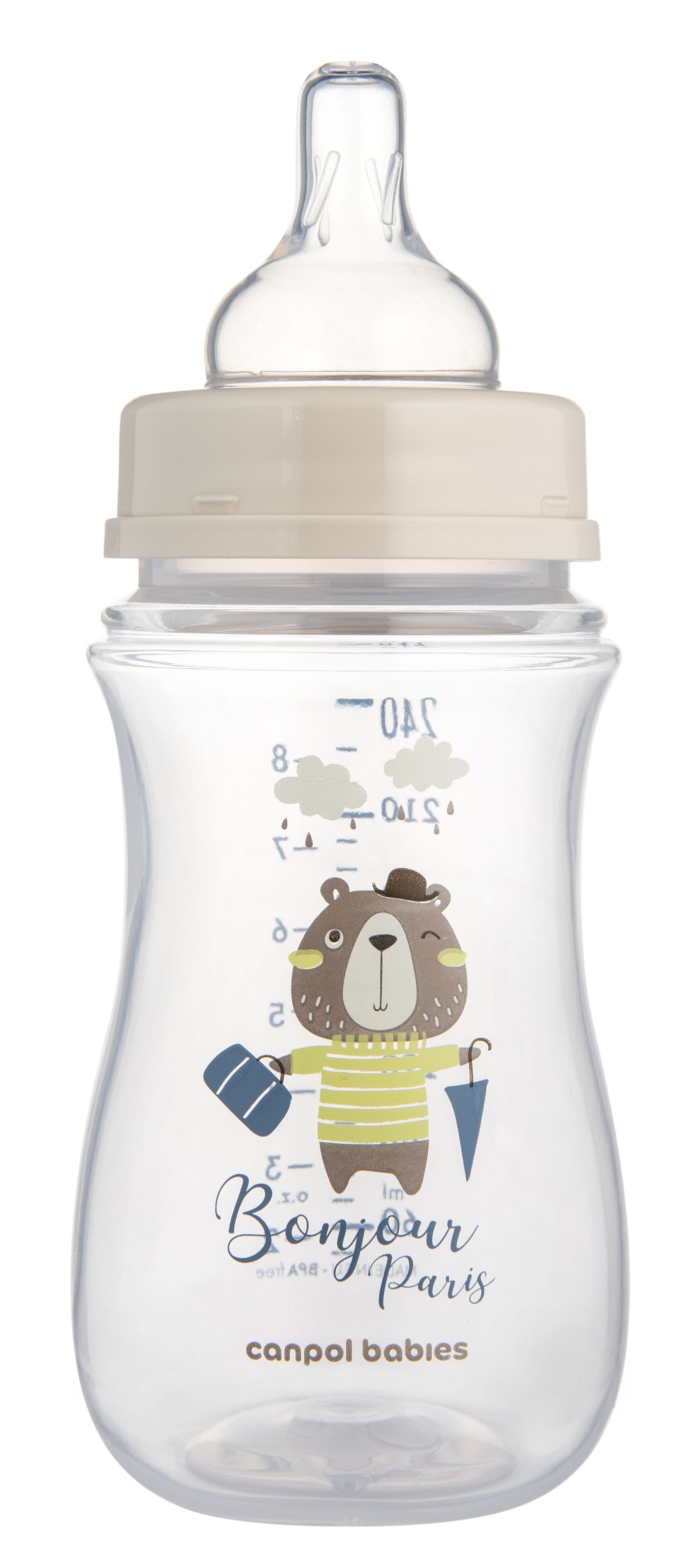 Canpol babies Пляшка антиколікова з широким отвором 240 мл PP Easystart Bonjour Paris