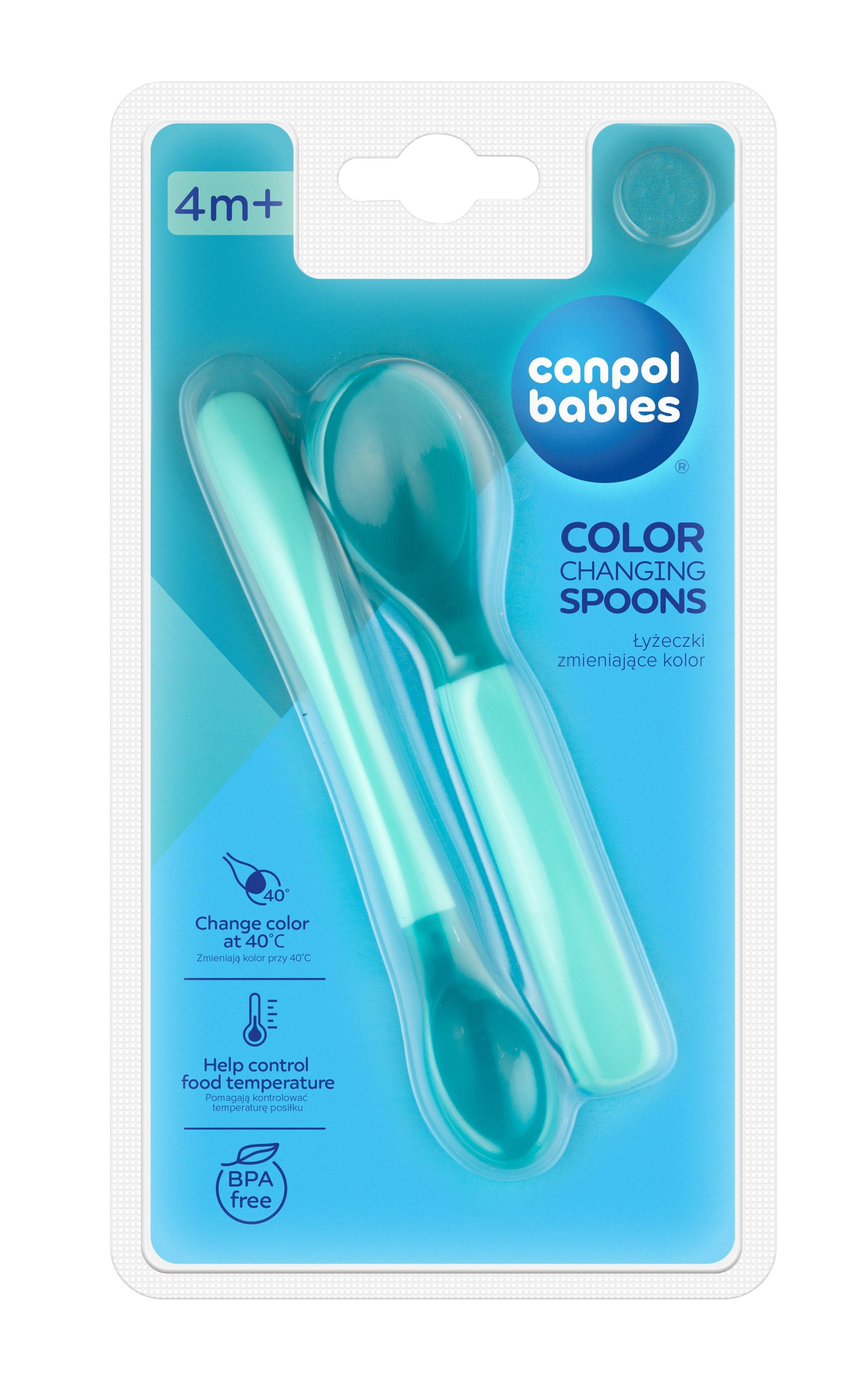 Canpol babies Ложки магічні 2 шт. - бірюзові