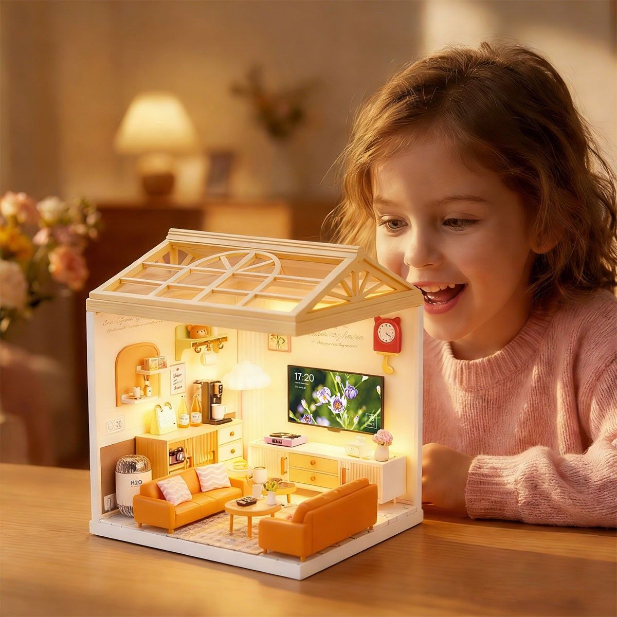 Конструктор-румбокс MINI HOUSE серії "Інтер'єр" – ВІТАЛЬНЯ (світло)