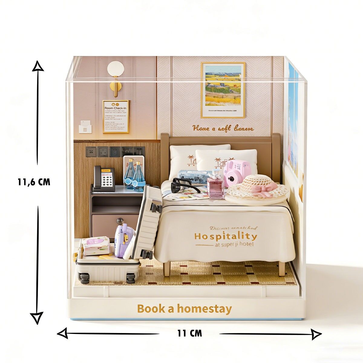Конструктор-румбокс MINI HOUSE серії "Інтер'єр Міні" – ГОТЕЛЬНИЙ НОМЕР