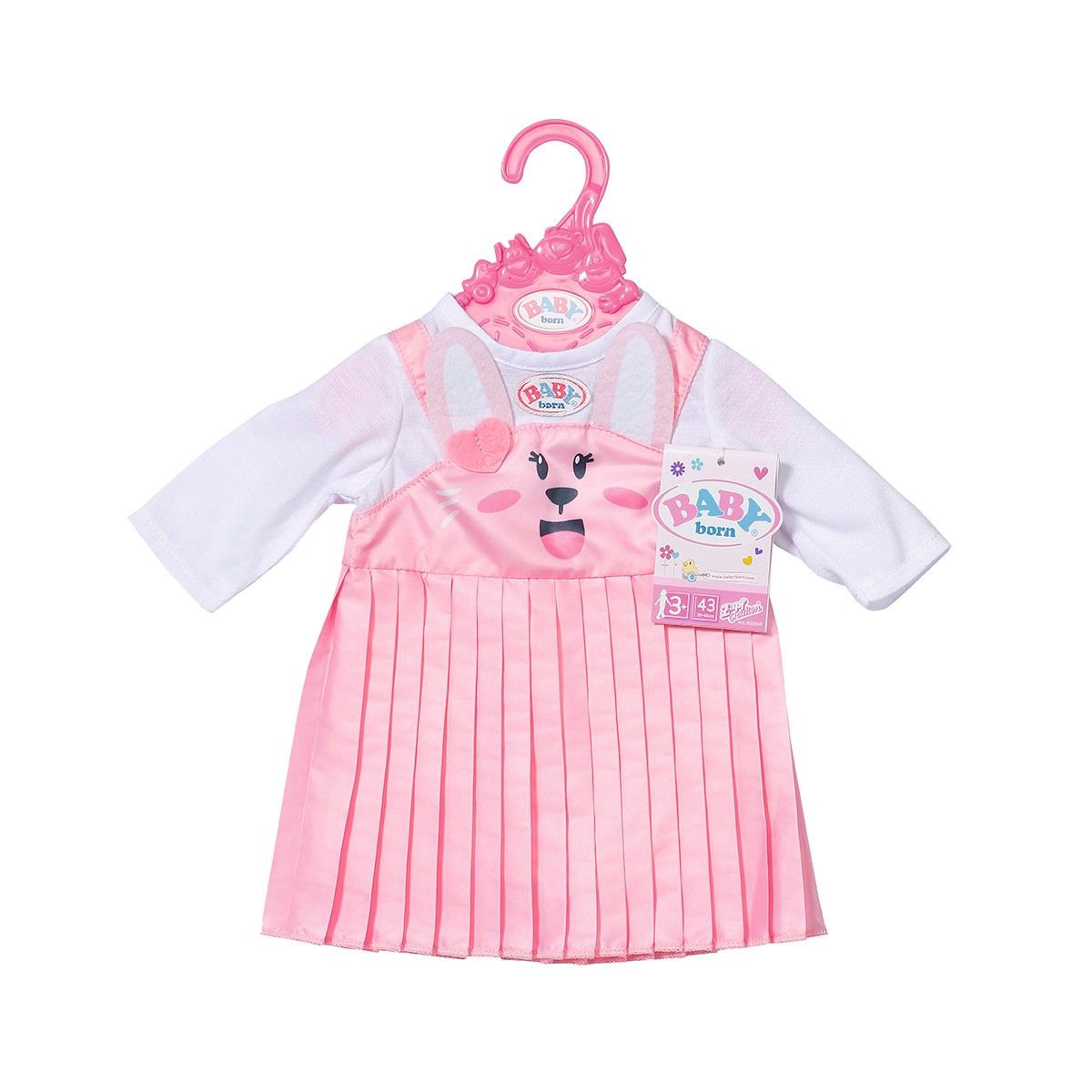 Одяг для ляльки BABY BORN - СУКНЯ З ЗАЙКОЮ (43 сm)