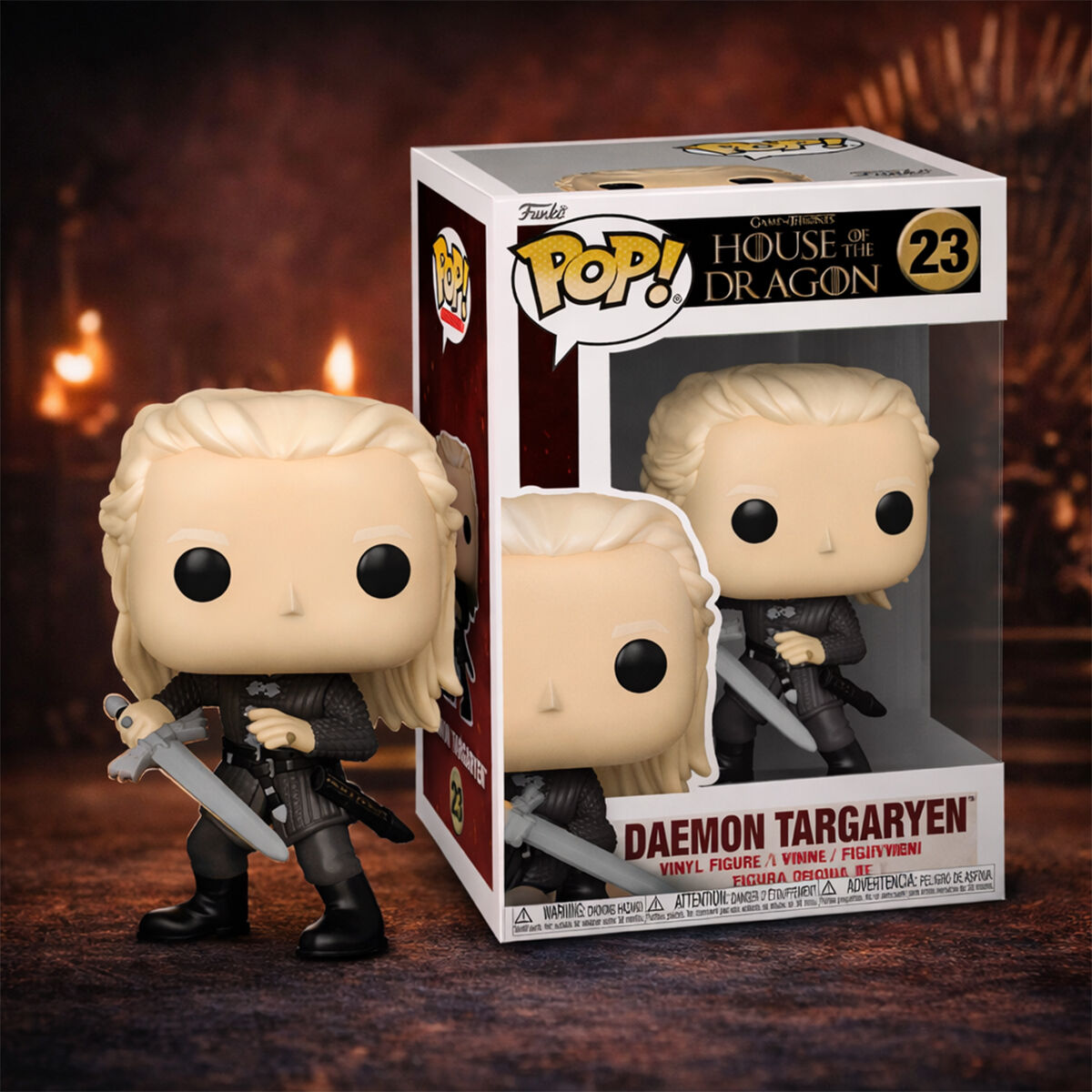 Ігрова фігурка FUNKO POP! серії "Дім Дракона" S4 - ДЕЙМОН ТАРҐАРІЄН З МЕЧЕМ