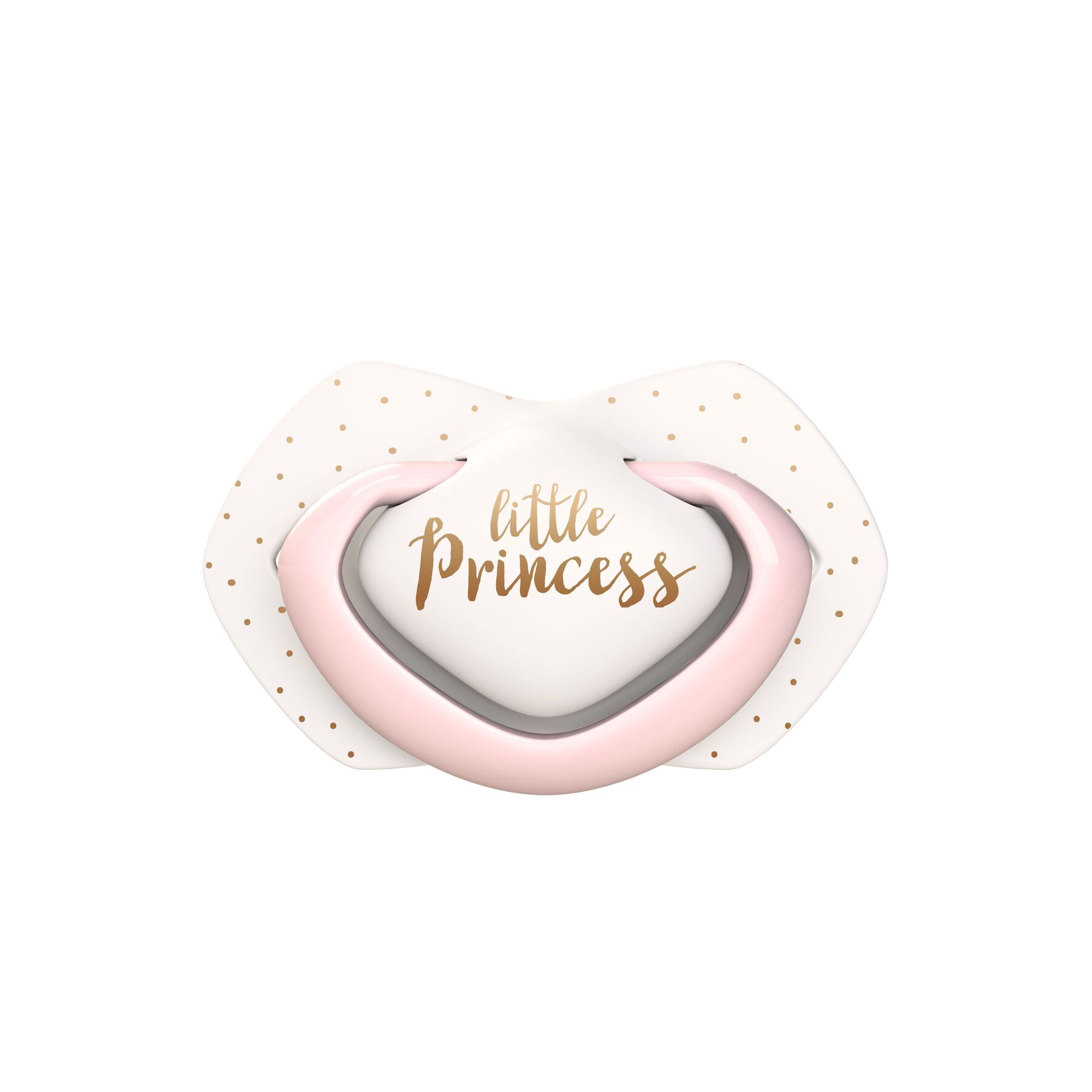 Canpol babies Пустушка силіконова симетрична 0-6 міс ROYAL BABY 2 шт. - рожева