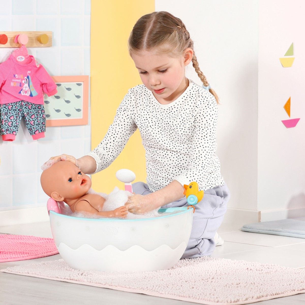 Автоматична ванночка для ляльки BABY BORN – ЛЕГКЕ КУПАННЯ (світло, звук)
