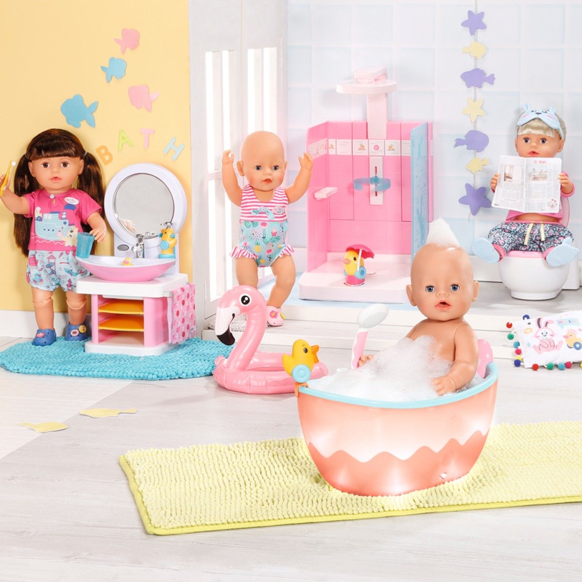 Автоматична ванночка для ляльки BABY BORN – ЛЕГКЕ КУПАННЯ (світло, звук)