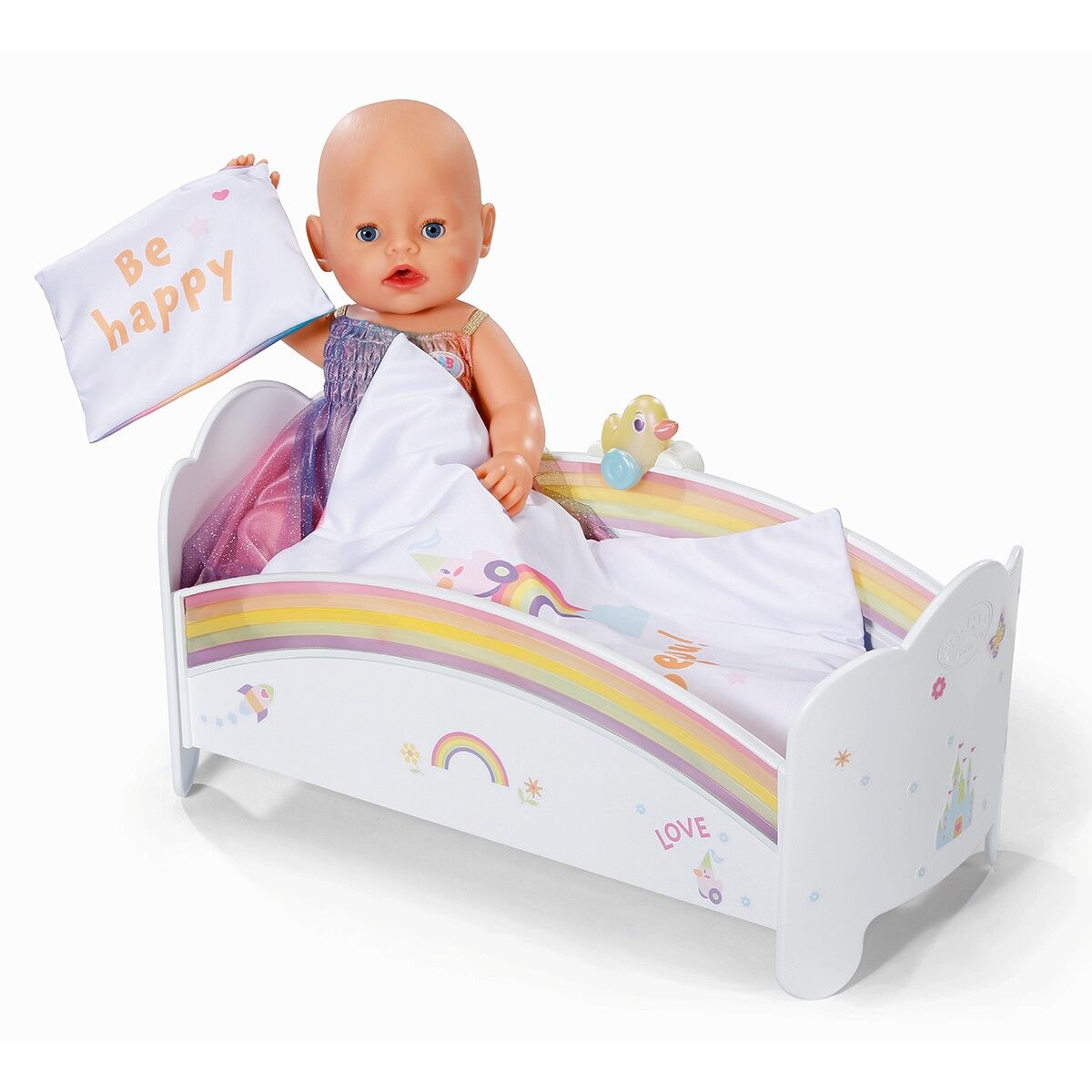 Ліжечко для ляльки BABY BORN - СОН НА ВЕСЕЛЦІ (звук, світло, з постільною білизною)