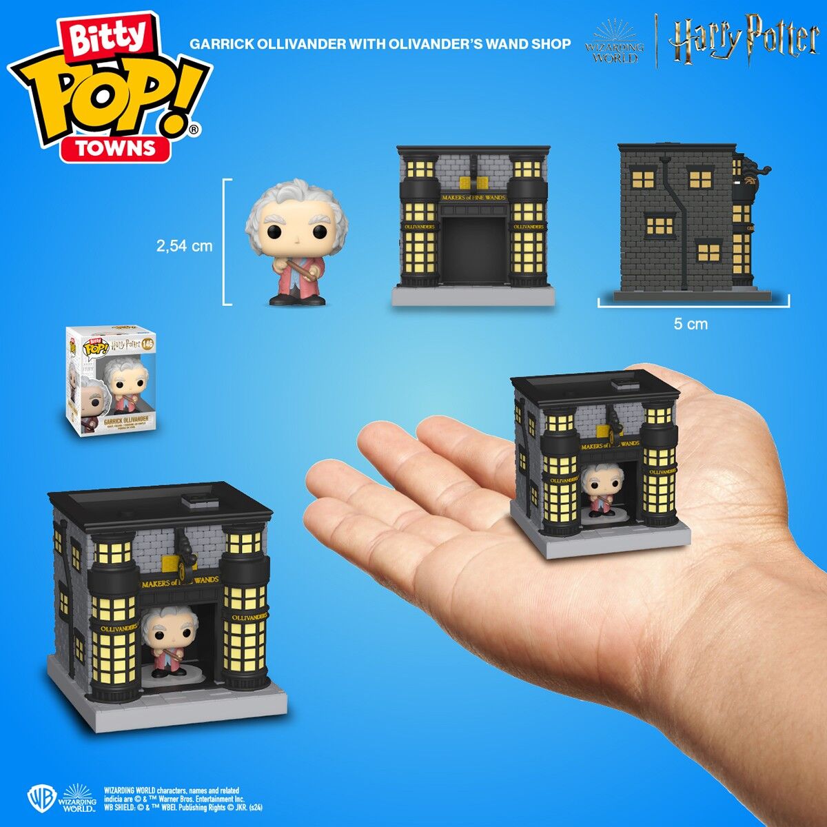 Набір фігурок BITTY POP! Town серії "Гаррі Поттер" - ОЛІВАНДЕР І КРАМНИЦЯ ЧАРІВНИХ ПАЛИЧОК