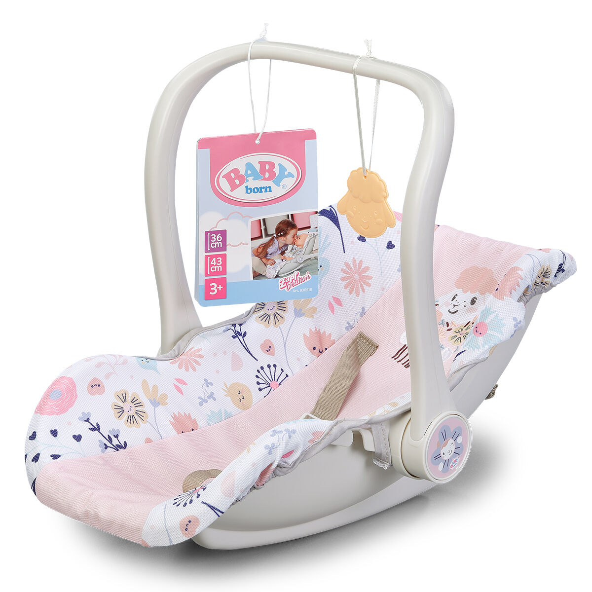 Крісло-переноска для ляльки BABY BORN 2 в 1 – КВІТКОВИЙ СТИЛЬ