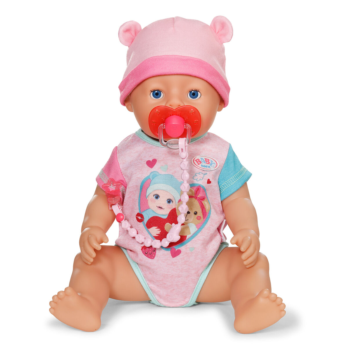 Пустушка для ляльки BABY BORN на кліпсі (рожева)