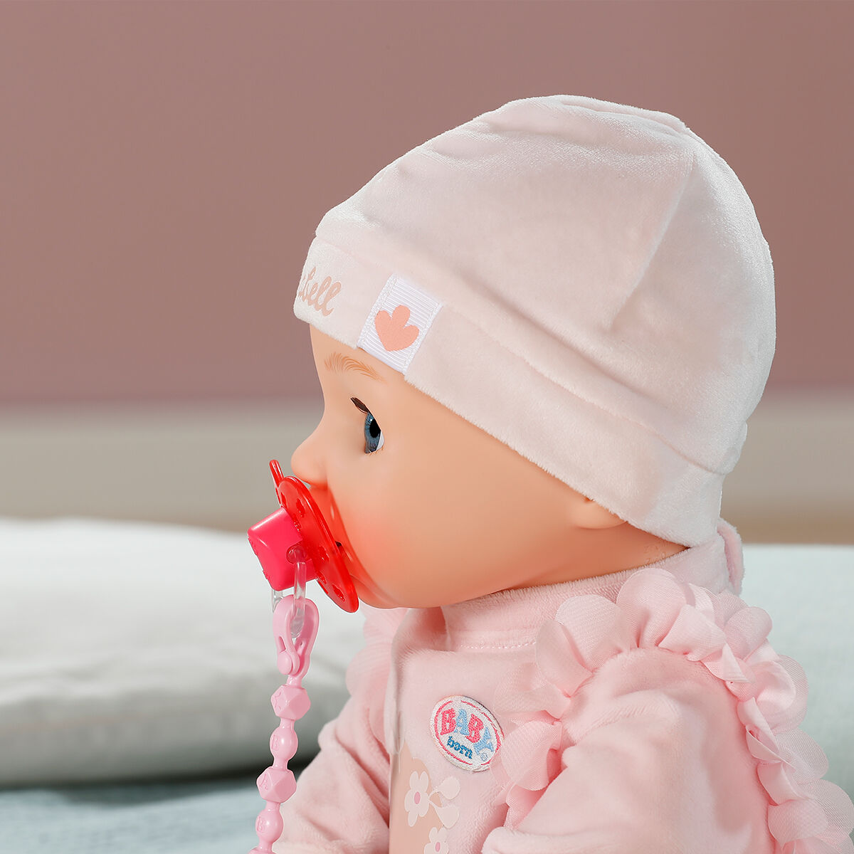 Пустушка для ляльки BABY BORN на кліпсі (рожева)