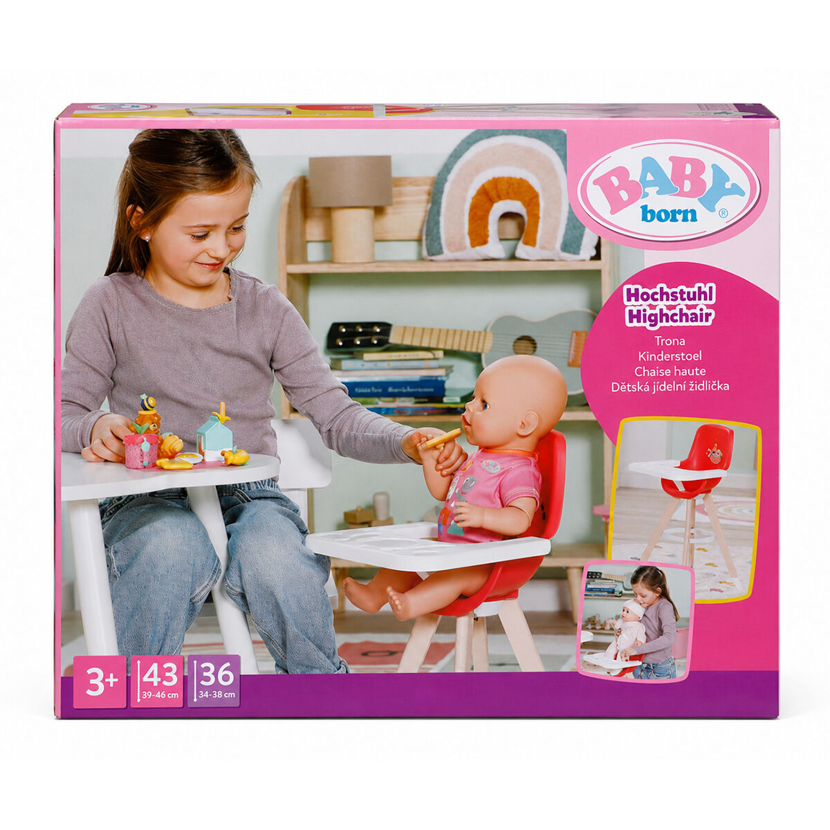 Стільчик для ляльки BABY BORN – ЧАС ГОДУВАННЯ
