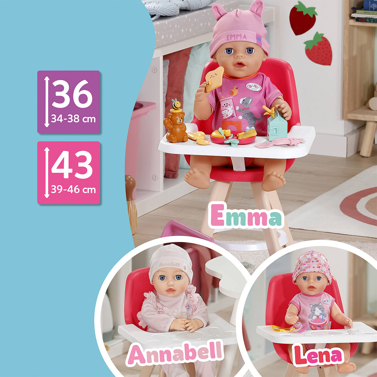 Стільчик для ляльки BABY BORN – ЧАС ГОДУВАННЯ