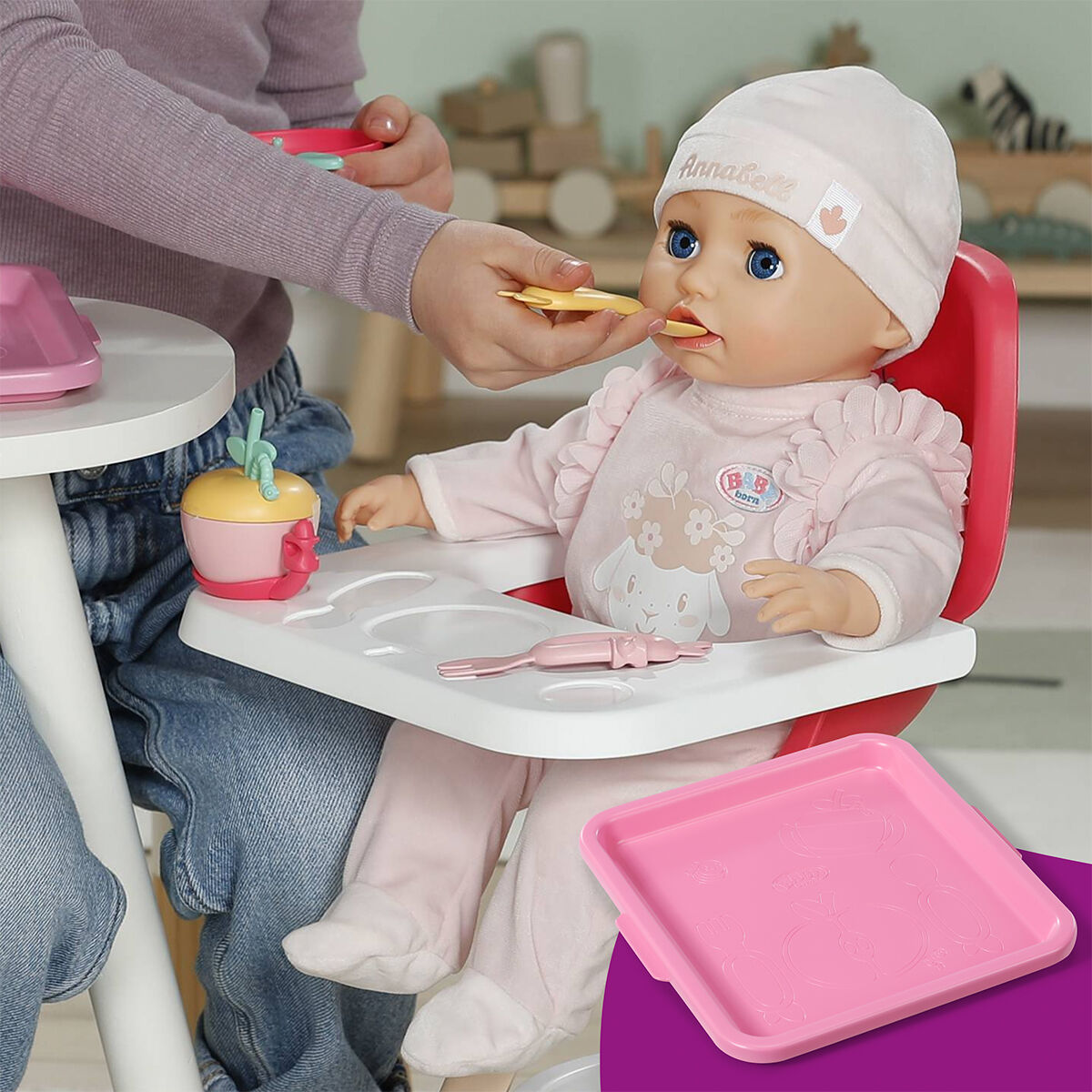 Набір посуду для ляльки BABY BORN серії "Click and Play" – МИЛЕ ГОДУВАННЯ