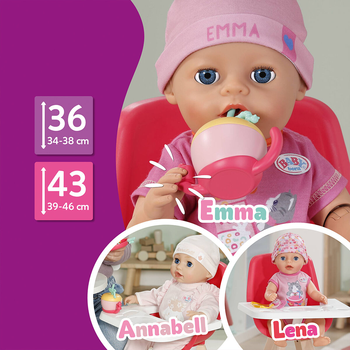 Набір посуду для ляльки BABY BORN серії "Click and Play" – МИЛЕ ГОДУВАННЯ