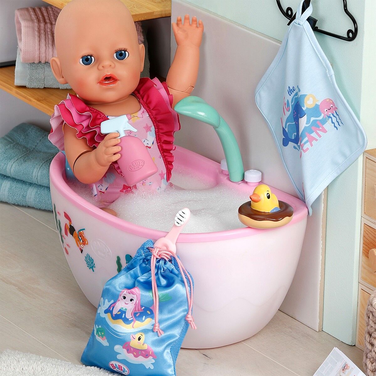 Ігровий набір для купання ляльки BABY BORN серії "Click & Play" – ОКЕАН ТУРБОТИ