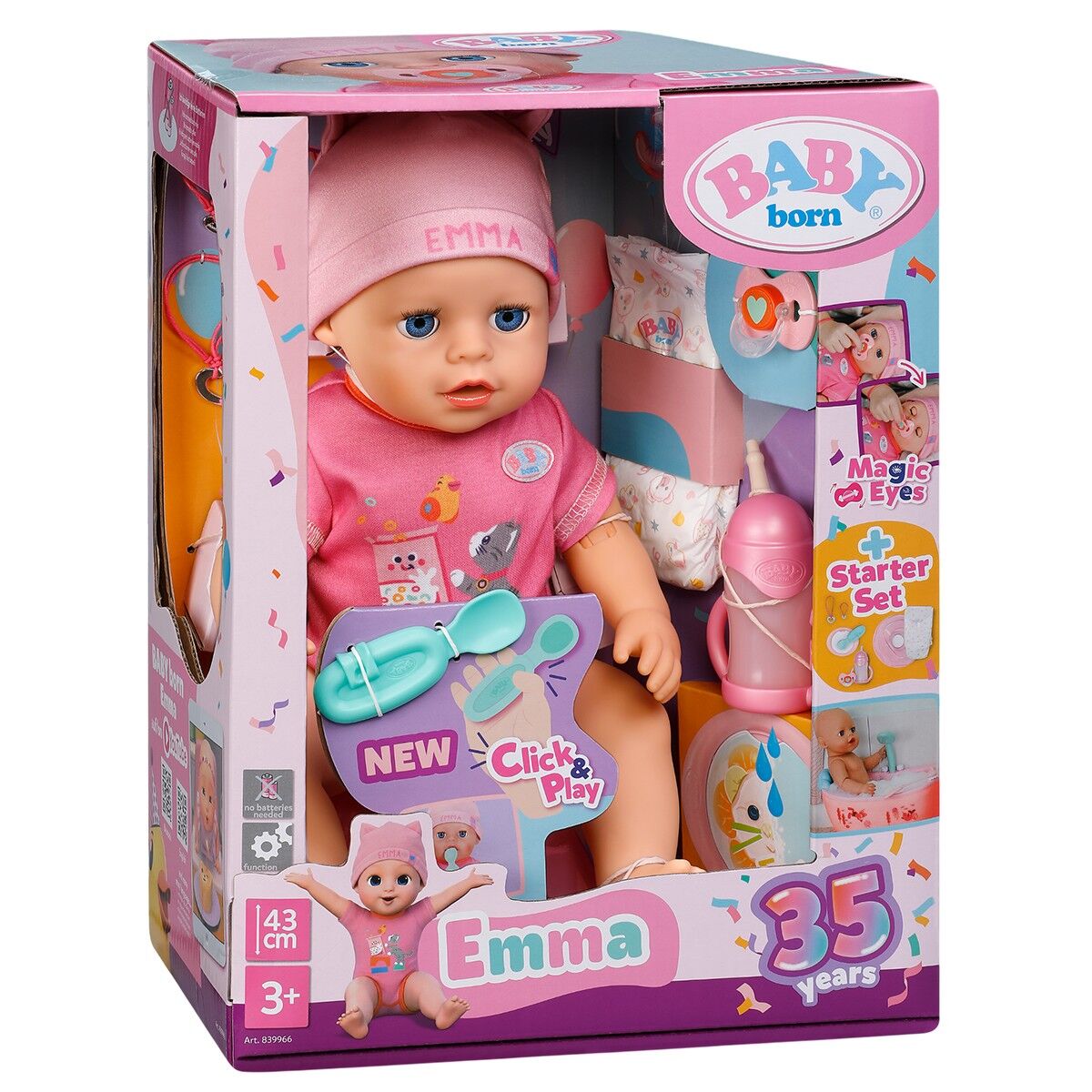 Лялька BABY BORN серії "Click and Play" – ЕММА (43 см, з аксес.)