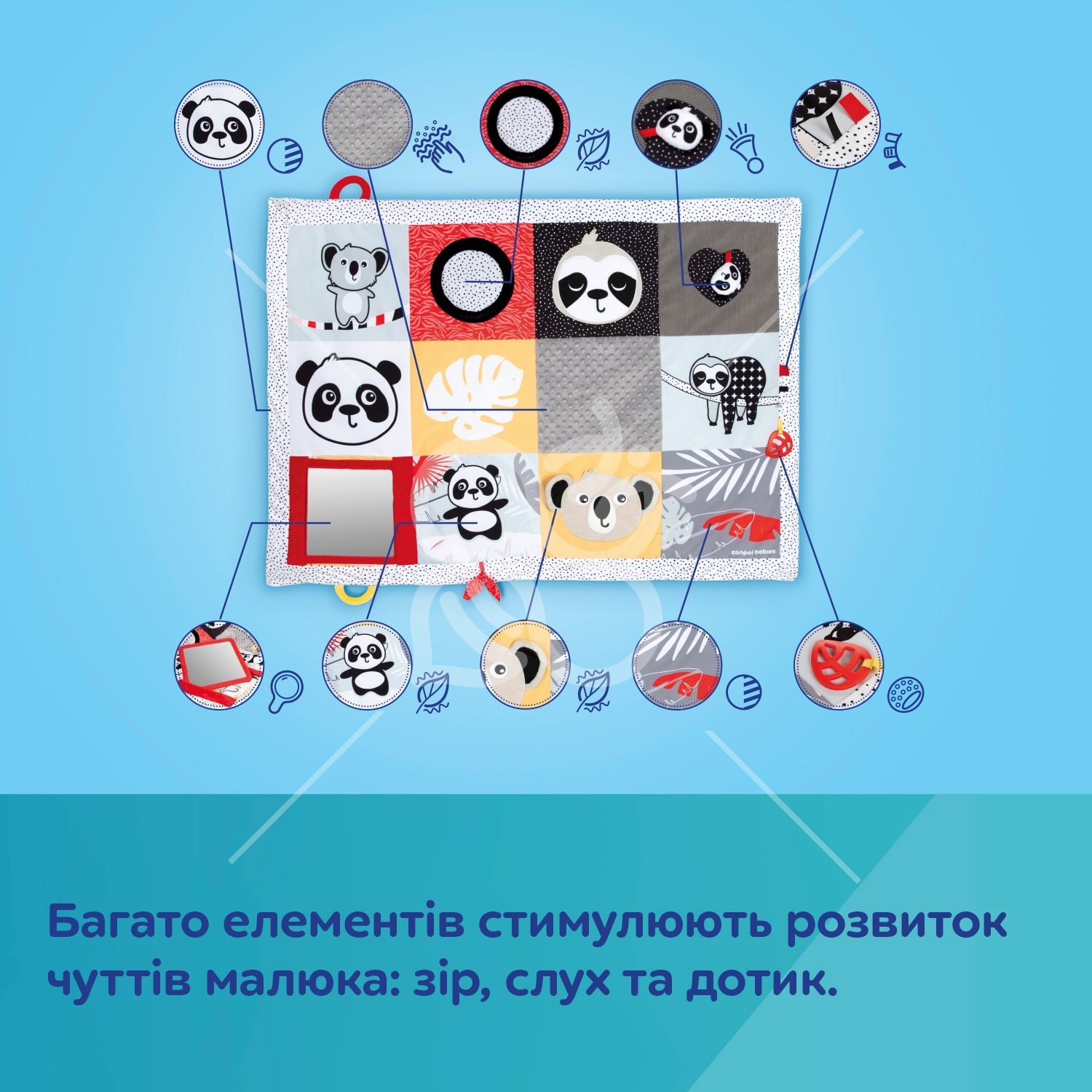 68/094 Canpol babies Іграшка Килимок для ігор на животику BabiesBoo