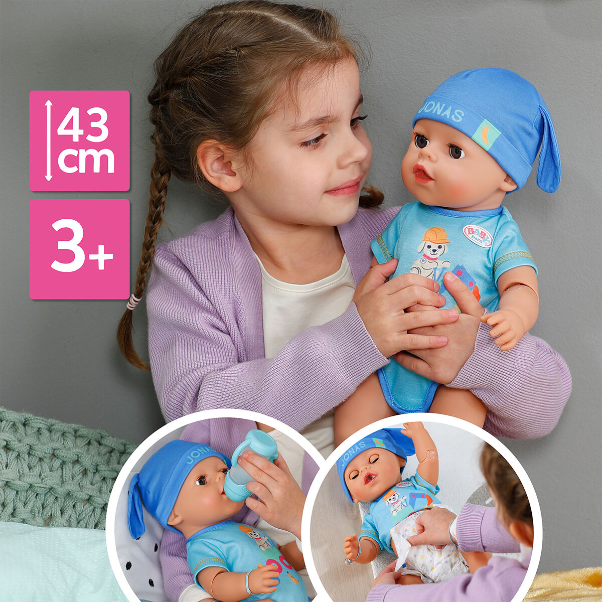 Лялька BABY BORN серії "Click and Play" – ДЖОНАС (43 см, з аксес.)