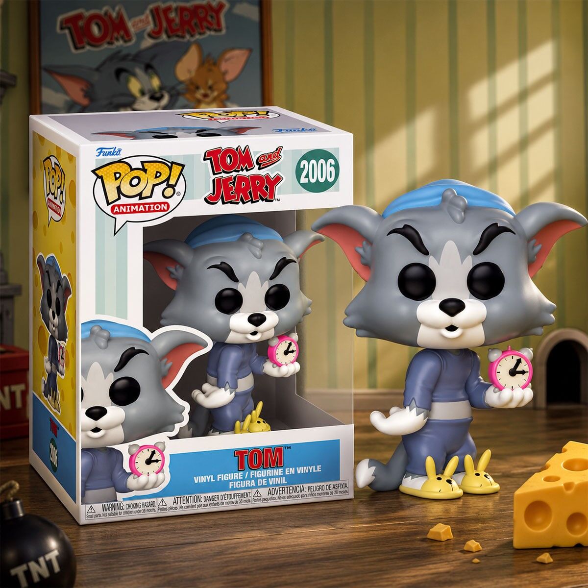 Ігрова фігурка FUNKO POP! серії "Том і Джеррі" S4 - ТОМ З БУДИЛЬНИКОМ