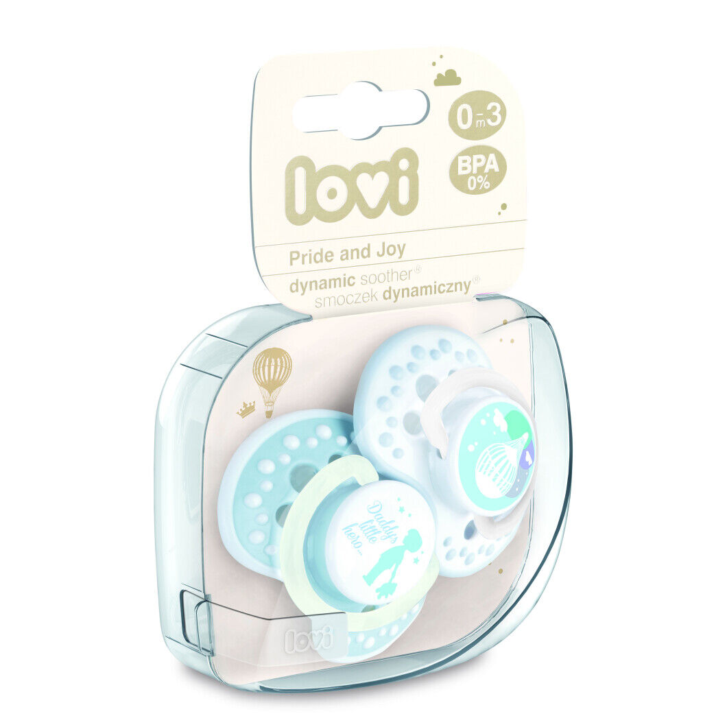 Пустушка Lovi Pride Joy силіконова динамічна 0-3 міс 2 шт (22 / 844boy)