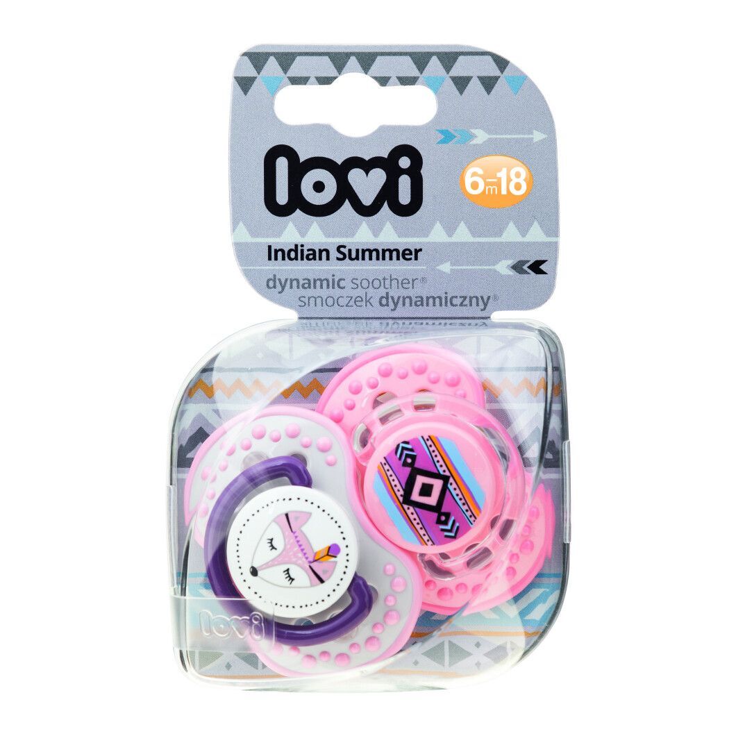 Пустушка силіконова Lovi Indian Summer динамічна 0-3 міс 2 шт (22 / 855girl)