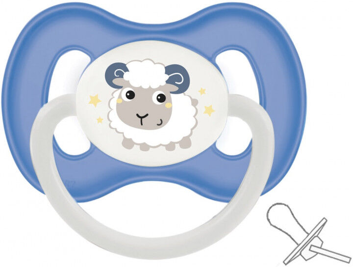 Пустушка силіконова Canpol Babies Bunny Company симетрична до 6 місяців Синя (23 / 268_blu)