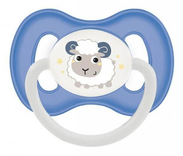 Пустушка силіконова симетрична Canpol Babies Bunny Company від 6 до 18 місяців (23/269_blu)