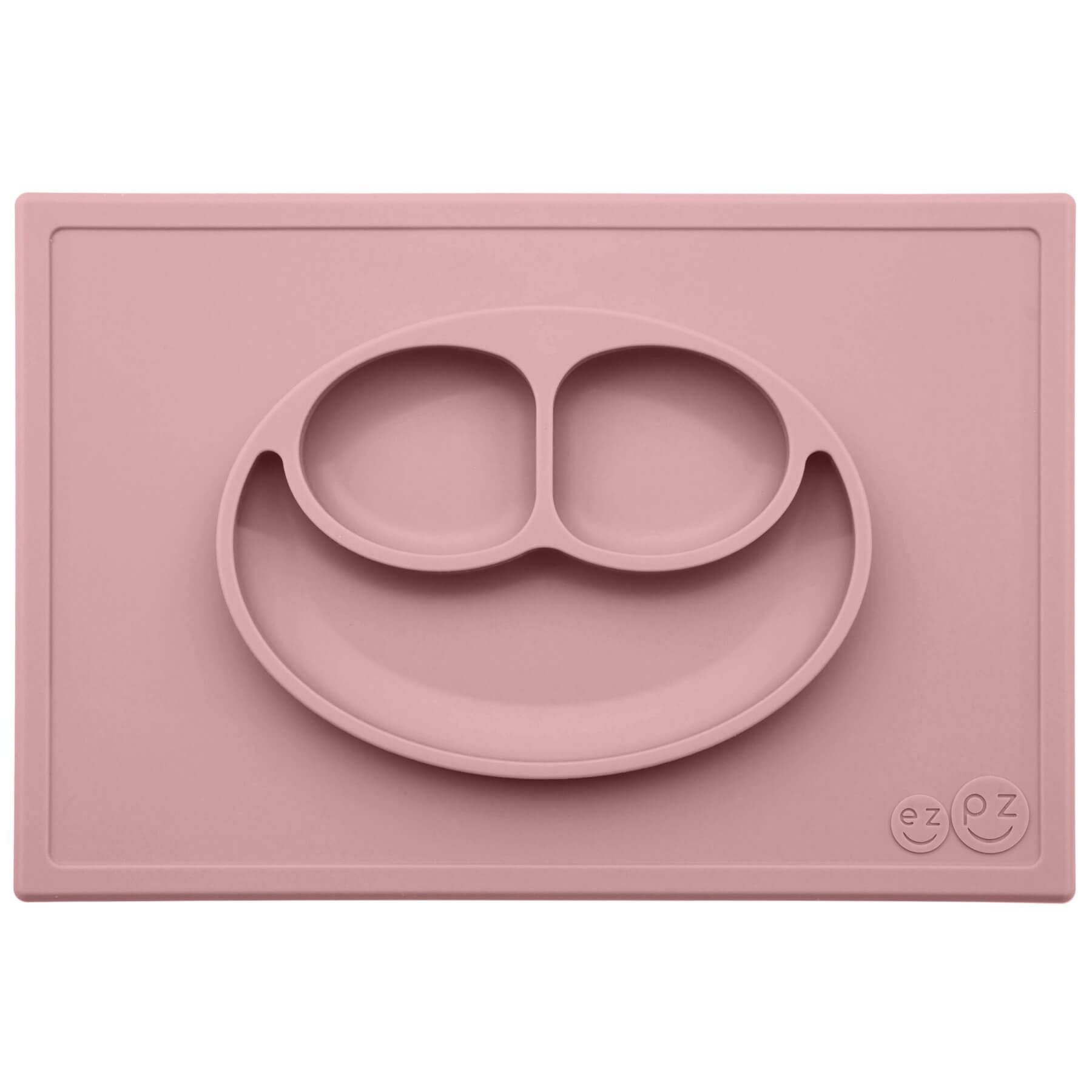 Силіконова тарілка килимок EZPZ Happy mat рожевий (HAPPY MAT BLUSH)