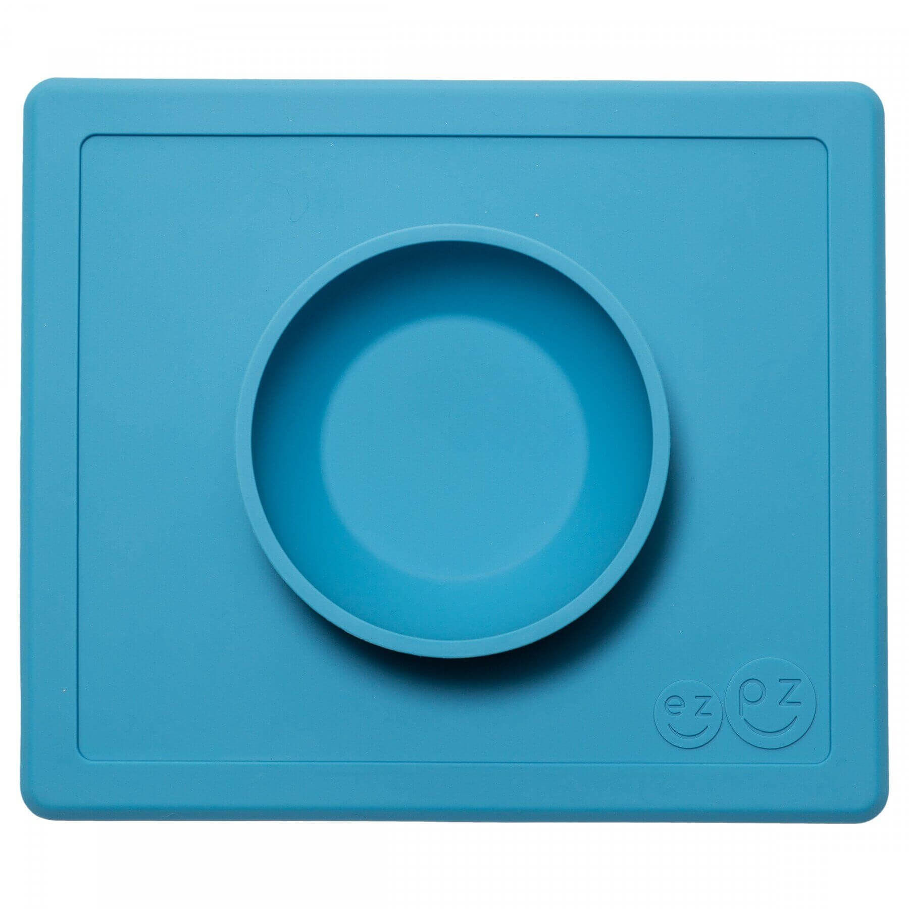 Силіконова тарілка килимок EZPZ Happy bowl блакитний (HAPPY BOWL BLUE)