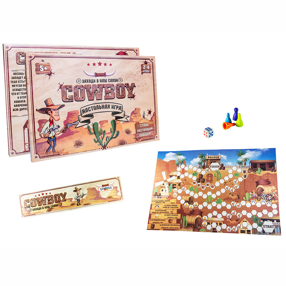 Гра настільна Strateg Cowboy російською (30314)