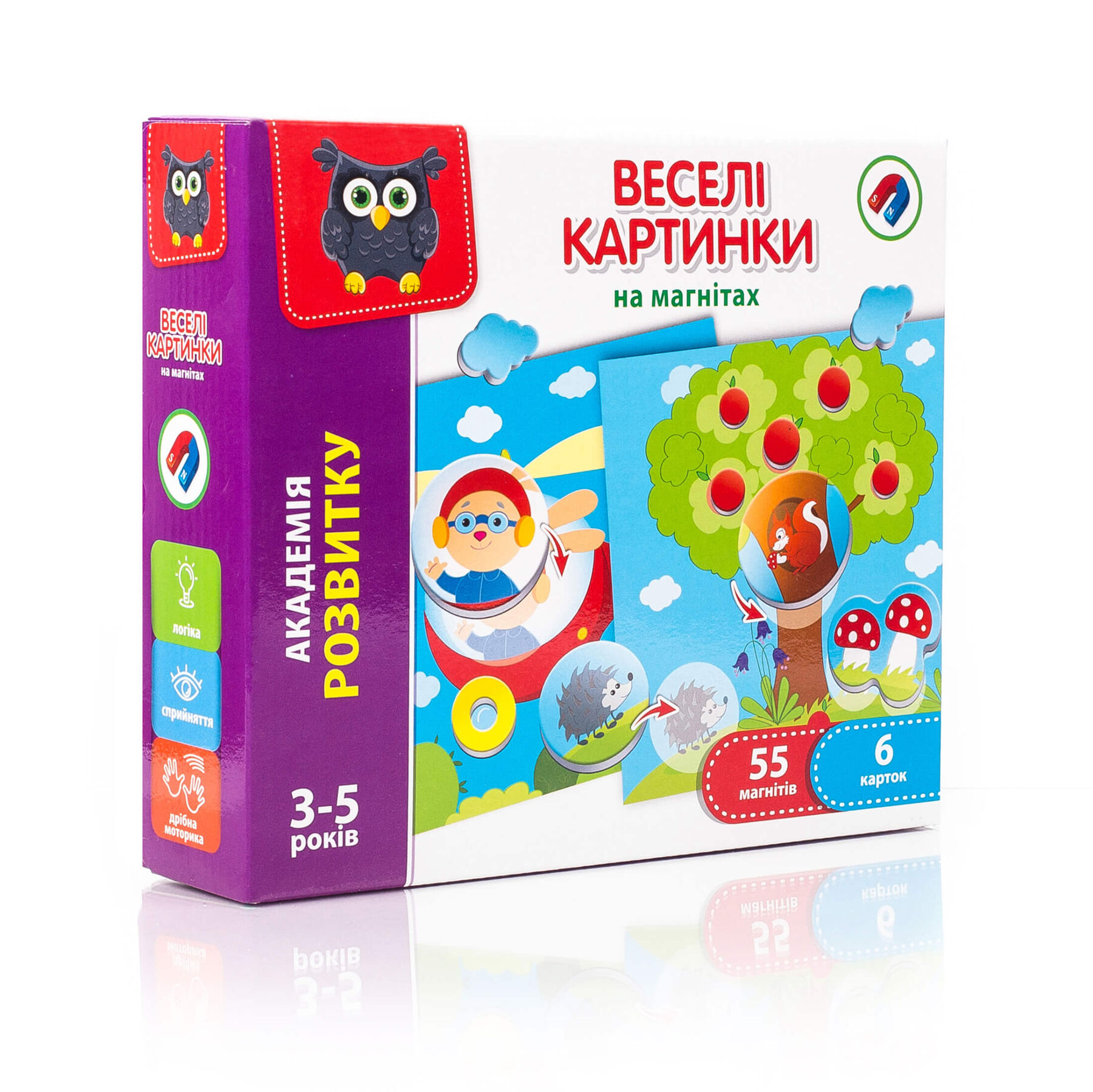Магнітна гра для досточки Vladi Toys "Веселі картинки" VT5422-06 (укр)