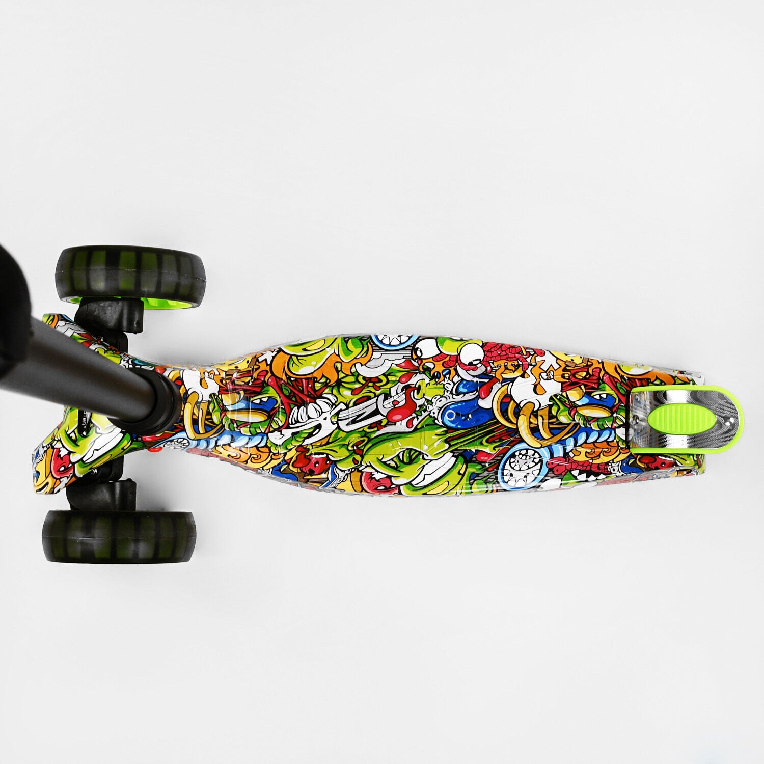 Самокат Best Scooter MAXI S 4 колеса PU СВІТЛО Graffiti 60 кг Різнокольоровий (111816)