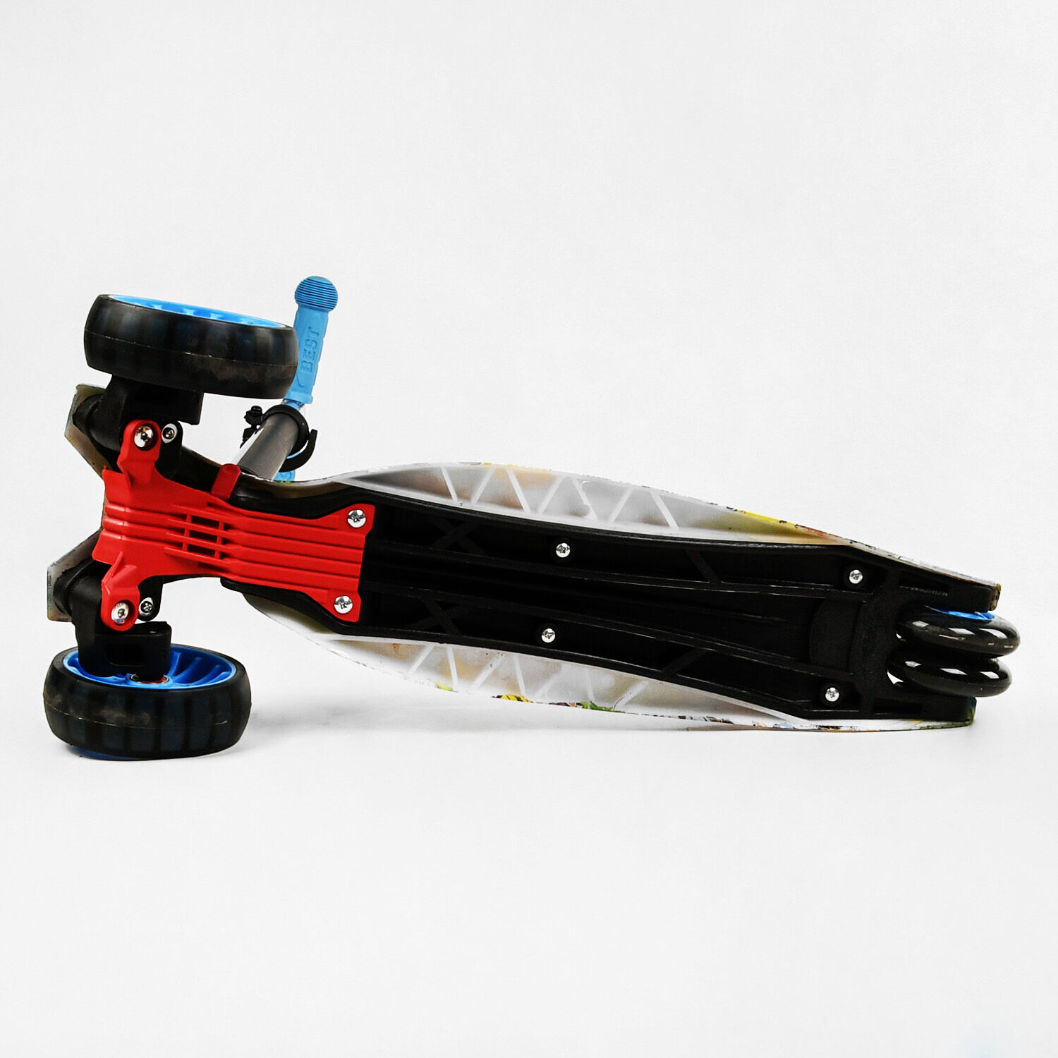 Самокат Best Scooter MAXI S 4 колеса PU СВІТЛО Graffiti 60 кг Різнокольоровий (111816)