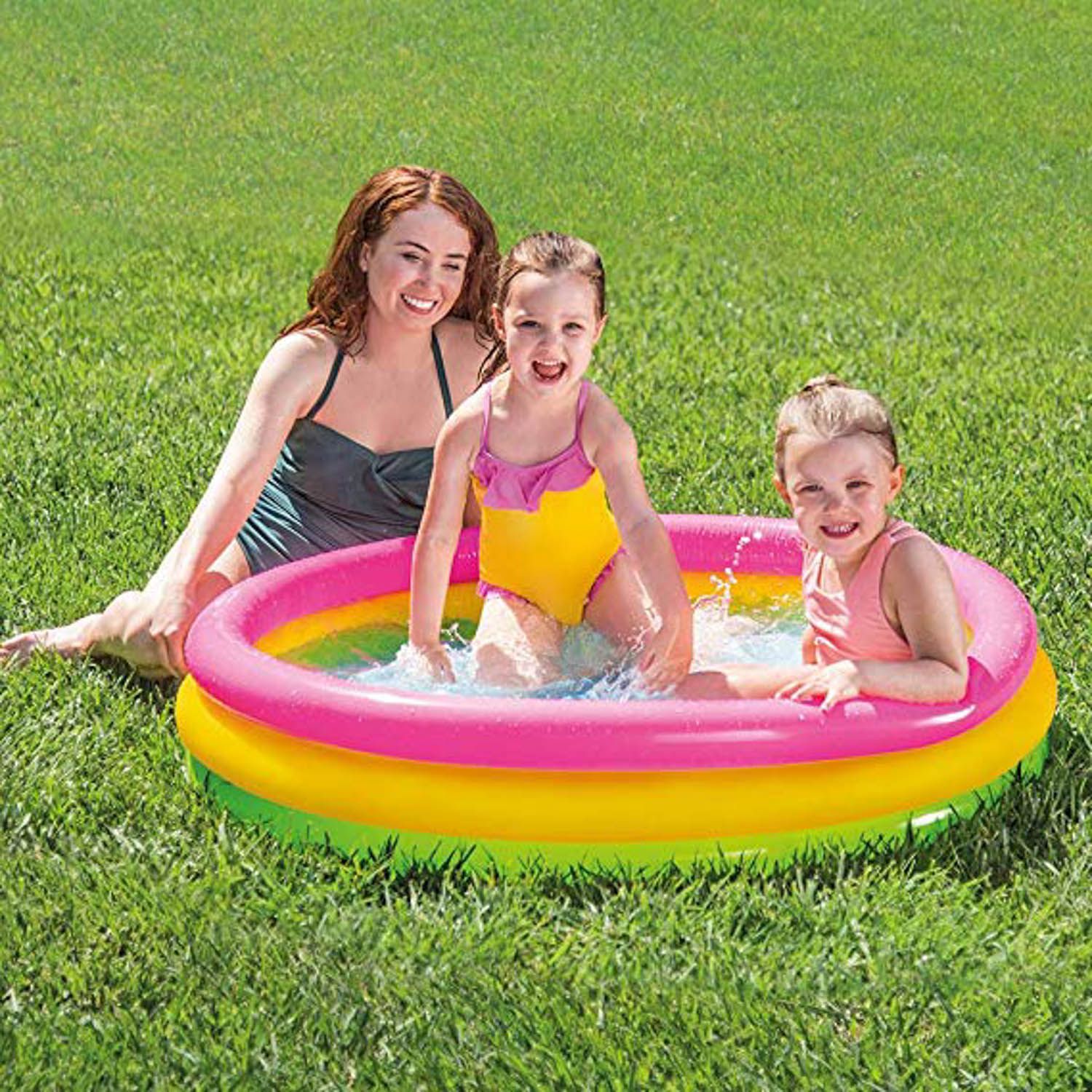 Дитячий надувний басейн Intex 57412 Райдужний 114 х 25 см