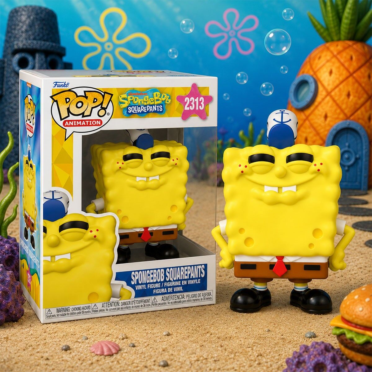 Ігрова фігурка FUNKO POP! серії "Губка Боб Квадратні Штани" - ГУБКА БОБ (ПОСМІХАЄТЬСЯ)